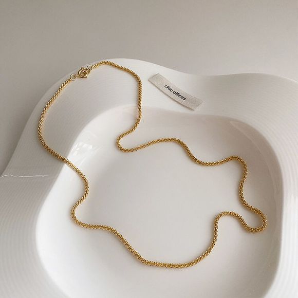 Furn Jewelry Jewelry - 18K Gold Plated Sequin Tassel Twisted Necklace